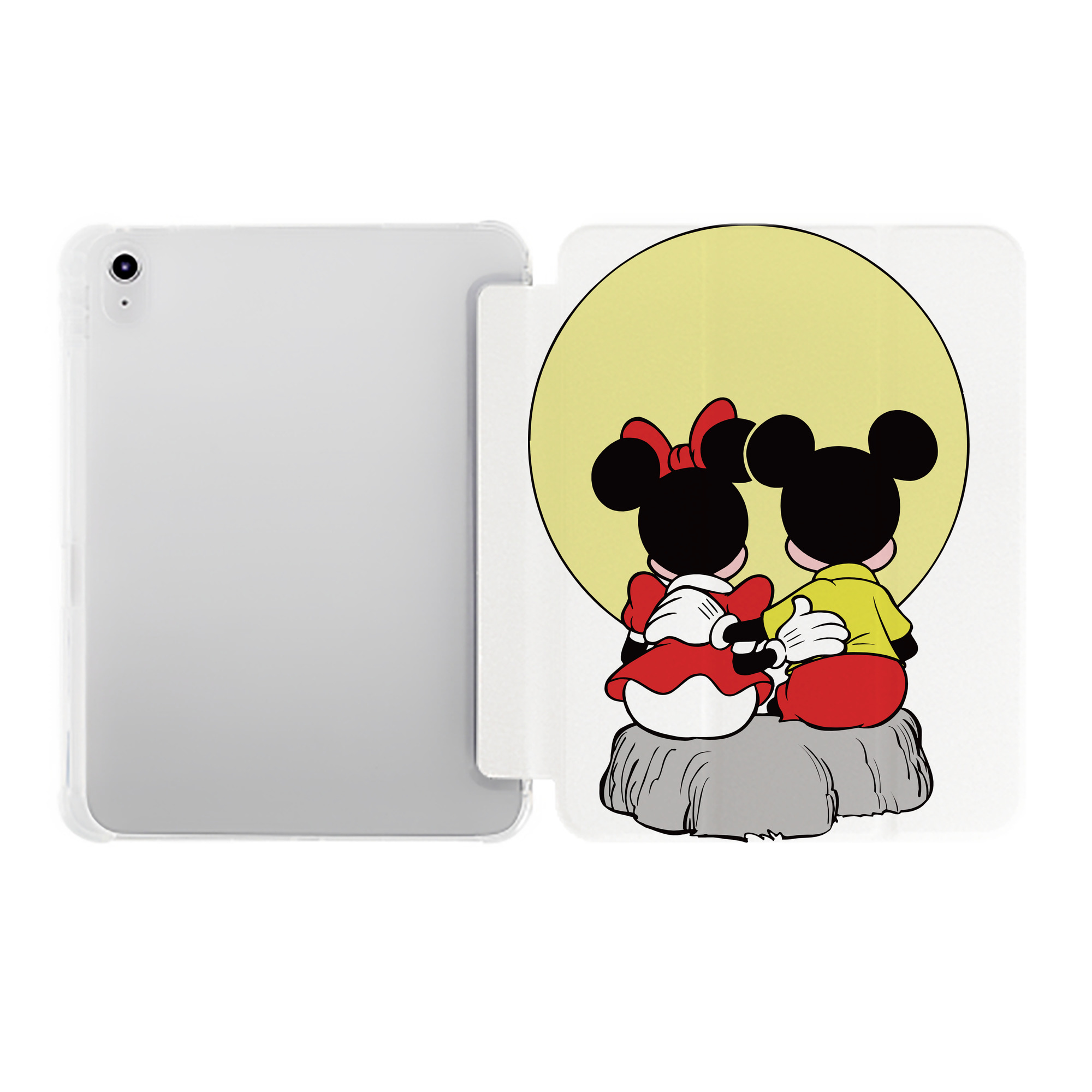 （画像用） ミッキーマウス Mickey Mouse IPad ケース ペン収納付き 三つ折りスタンド PUレザー×シリコン 対応機種9.5/10.5/10.9インチ